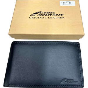 249647.jpg ארנק עור נאפה 17 תאים RFID Germen Camel Mountain שחור