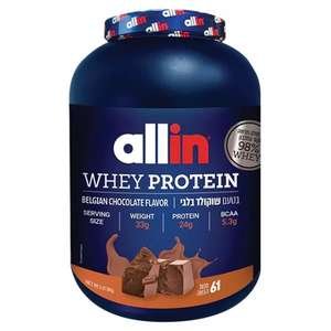 אבקת חלבון Whey שוקולד בלגי 2.013 ק״ג Allin