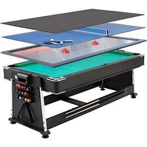 שולחן ארקייד 6 פיט 4 ב-1 כולל הרכבה