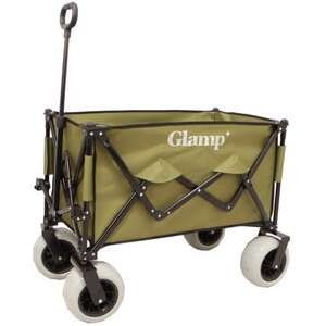 עגלת קמפינג מתקפלת גלגלי בלון Glamp ירוק