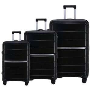 סט מזוודות פרימיום קשיחות 20+24+28 אינץ Australian Adventurer שחור