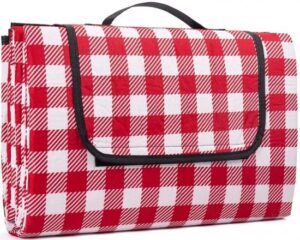 מפת פיקניק מתקפלת בגודל 1.3X1.45 מטרים I-CAMP - אדום לבן