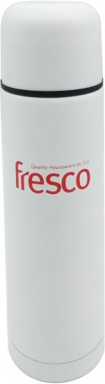 תרמוס נירוסטה 1 ליטר Fresco - צבע לבן
