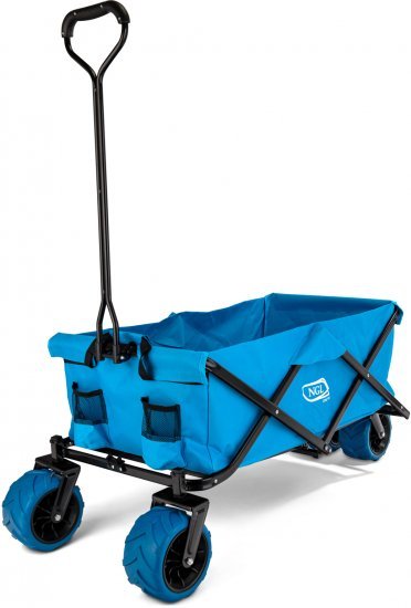 עגלת ים / שטח XXL מתקפלת עם גלגלים רחבים דגם Rocky מבית NGL - צבע כחול