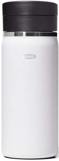 בקבוק שתייה תרמי 475 מ”ל מבית OXO - צבע לבן