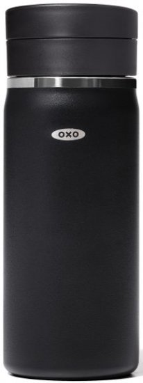 בקבוק שתייה תרמי 475 מ”ל מבית OXO - צבע שחור