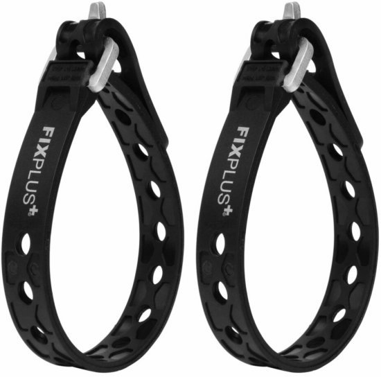 זוג רצועות קשירה ואבטחה 23 ס''מ מבית FIXPLUS - צבע שחור