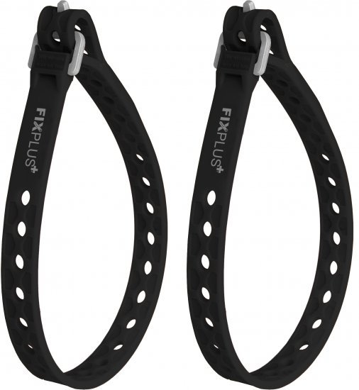 זוג רצועות קשירה ואבטחה 30 ס''מ מבית FIXPLUS - צבע שחור