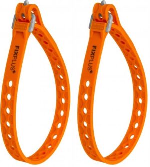 זוג רצועות קשירה ואבטחה 30 ס''מ מבית FIXPLUS - צבע כתום