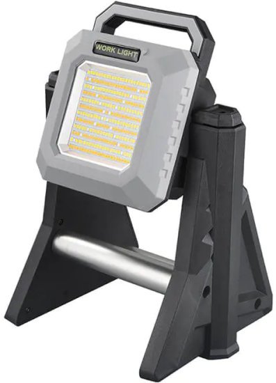 פנס הצפה טלסקופי נטען Semicm SM-2421S 50W - גוון אור CCT 3000K/4000K / 6000K - צבע שחור / אפור