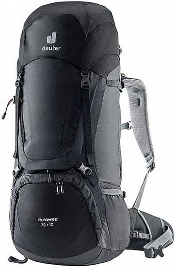 תיק גב מוצ'ילה 75+10 ליטר דגם Deuter Alpamayo - צבע שחור / גרפיט