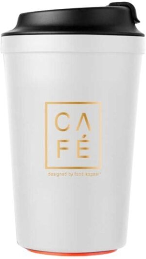 כוס קפה תרמית עם תחתית ואקום למניעת נפילות 340 מ''ל Food Appeal - צבע לבן