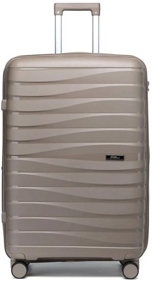 מזוודת טרולי קשיחה בלתי שבירה בגודל 20 אינץ' דגם ABLE מבית Camel Mountain - צבע שמפניה