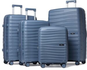 סט מזוודות קשיחות בלתי שבירות 20+24+28+32 אינץ' דגם ABLE מבית Camel Mountain - צבע כחול כהה