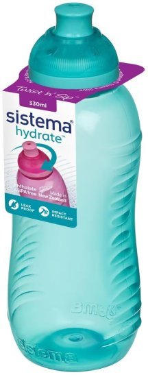 בקבוק שתייה לילדים Squeeze מסדרת Sistema - Hydrate - נפח 330 מ''ל - צבע טורקיז