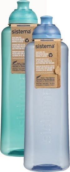 בקבוק שתייה Swift מסדרת Sistema - Recycled Ocean - נפח 480 מ''ל - צבע טורקיז