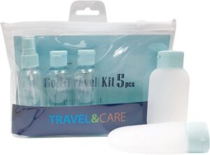 סט נסיעות מהודר 5 פריטים Travel & Care - צבע טורקיז