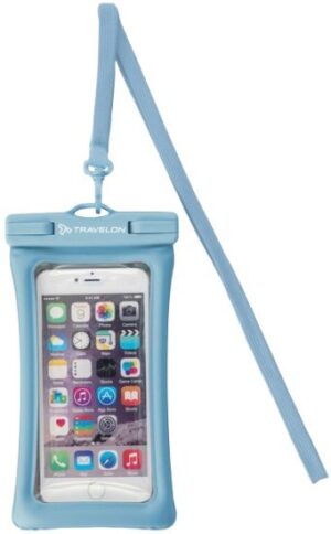 נרתיק הרמטי נגד מים לטלפון נייד דגם itFLOATS מבית Travelon - צבע כחול