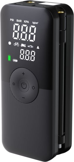 משאבת אוויר חשמלית ניידת עם סוללת גיבוי מובנה דגם PR-Air Pump מבית Qliq - צבע שחור