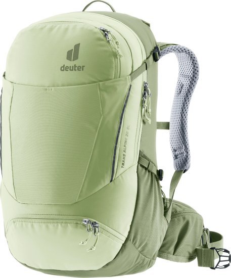 תיק גב לאופניים עבור נשים 28 ליטר דגם Deuter Trans Alpine SL - צבע ירוק מינרל