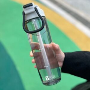 בקבוק שתייה טריטן דגם Double Drink Spout מבית B-COOK - נפח 750 מ''ל - צבע אפור