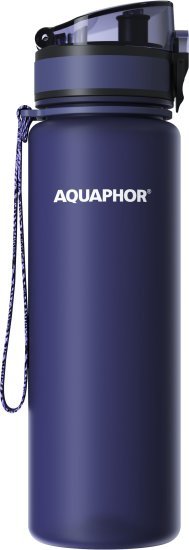 בקבוק שתייה 500 מ''ל + סנן דגם City מבית AQUAPHOR - צבע כחול Navy