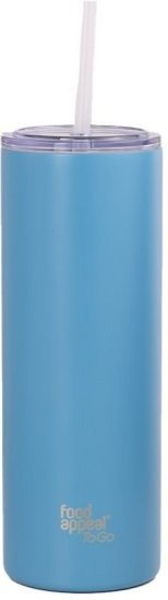 כוס תרמית עם קש 600 מ''ל סדרת To go מבית Food Appeal - צבע כחול