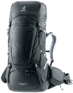 תיק גב 65+10 ליטר דגם Deuter Aircontact Pro - צבע שחור