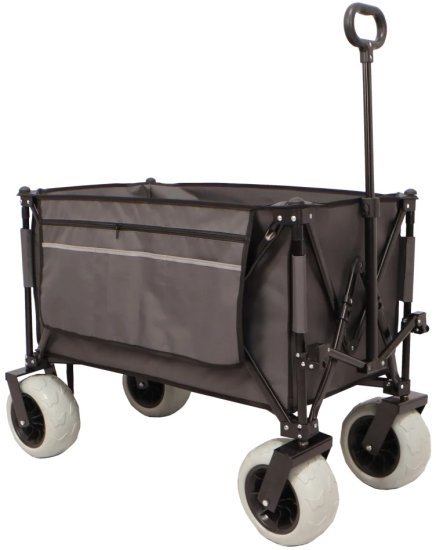 עגלת קמפינג מתקפלת עם גלגלי בלון מבית Glamp – אפור