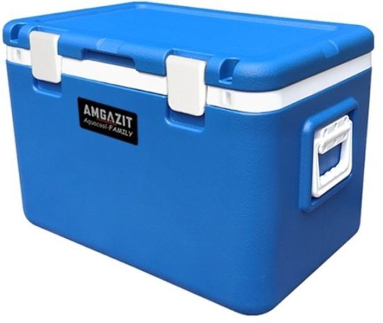 צידנית קשיחה 55 ליטר דגם Aquacool-FAMILY מבית AMGAZIT - צבע כחול