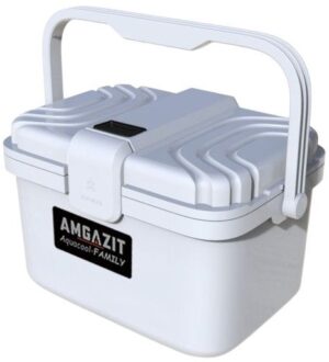 צידנית קשיחה 6 ליטר עם מד טמפרטורה דגם Aquacool-FAMILY מבית AMGAZIT - צבע לבן
