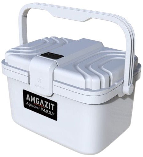 379707_b_1.jpg צידנית קשיחה 6 ליטר עם מד טמפרטורה דגם Aquacool-FAMILY מבית AMGAZIT - צבע לבן