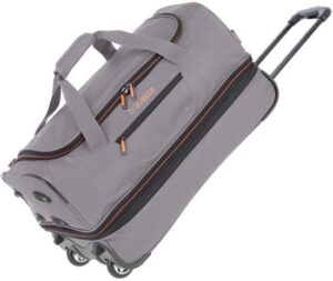 תיק נסיעות 55 ס''מ עם גלגלים וידית טלסקופית Travelite Basics - צבע אפור