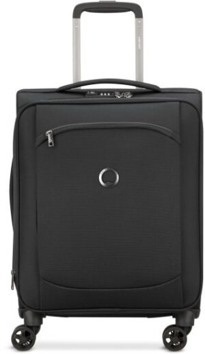 מזוודת טרולי רכה (בד) מתרחבת 20 אינץ' דגם Montmartre Air 2 Slim מבית Delsey Paris - צבע שחור