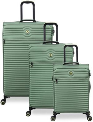 סט 3 מזוודות רכות (בד) 20/25 / 30 אינץ' דגם Circulator מבית ITluggage - צבע ירוק