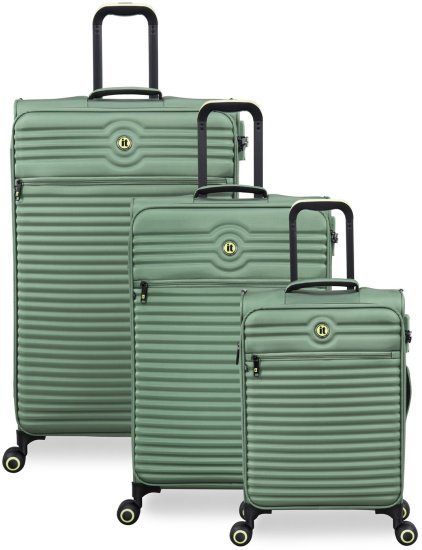 סט 3 מזוודות רכות (בד) 20/25 / 30 אינץ' דגם Circulator מבית ITluggage - צבע ירוק