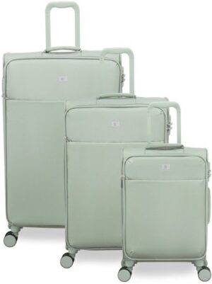 סט יוקרתי 3 מזוודות רכות (בד) 20/25 / 30 אינץ' דגם Lustrous Luxe מבית ITluggage - צבע ירוק
