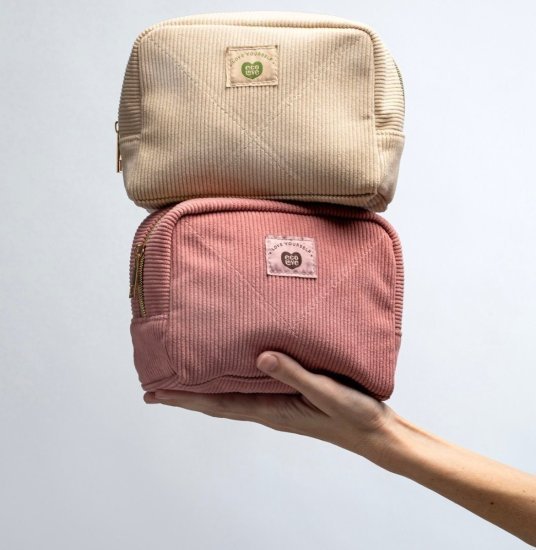 ecoLove - תיק רחצה קורדורוי - צבע ורוד