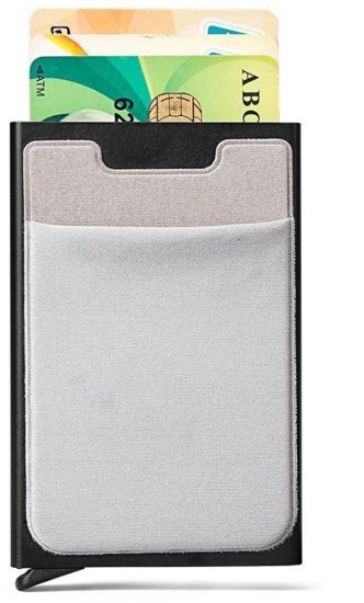 ארנק כרטיסים דק נשלף RFID דגם RFID Slim מבית Camel Mountain - צבע שחור / כסוף