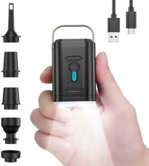 משאבת אוויר ניידת אלחוטית דגם The Solaro מבית Camel Mountain - צבע שחור