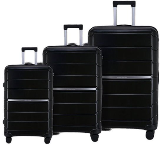 סט מזוודות פרימיום קשיחות 20+24+28 אינץ' מבית Australian Adventurer - צבע שחור