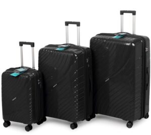 סט 3 מזוודות קשיחות 20/28 / 32 אינץ' Travel Club - צבע שחור