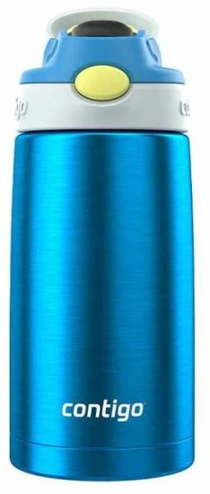 כוס נירוסטה לילדים 385 מ''ל דגם Cleanable מבית Contigo - צבע כחול