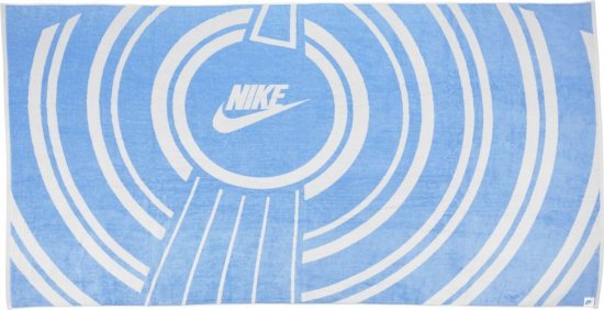 מגבת חוף ענקית 183x102 ס''מ Nike - צבע כחול / לבן