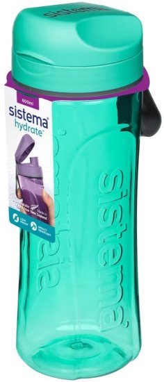 בקבוק שתייה Swift סדרת Sistema - Hydrate - נפח 600 מ''ל - צבע טורקיז