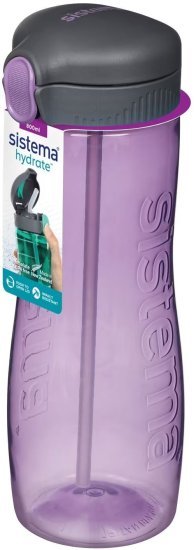 בקבוק שתייה Quick Flip סדרת Sistema - Hydrate - נפח 800 מ''ל - צבע סגול