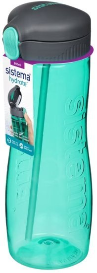 בקבוק שתייה Quick Flip סדרת Sistema - Hydrate - נפח 800 מ''ל - צבע טורקיז