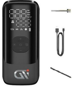 משאבת ניפוח ניידת לרכב GTI TORNADO 7500mAh - צבע שחור