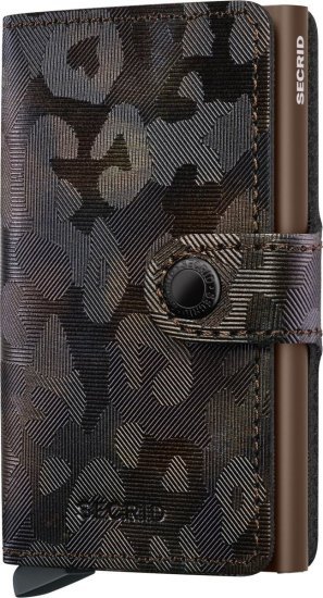 ארנק עור קומפקטי בעל הגנת Secrid Miniwallet RFID - צבע חום ג'ונגל