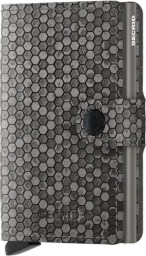 ארנק עור קומפקטי בעל הגנת Secrid Miniwallet RFID - צבע אפור Hexagon